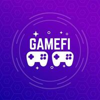 gamefi, blockchain juegos vector icono