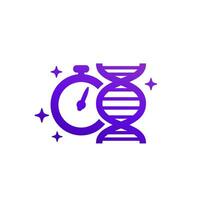 fast dna test icon, genetic testing vector