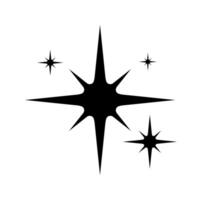 Sparkle star vector icon isoalated on white background.