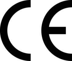 CE mark symbol . European Conformity certification mark . vector