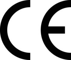 CE mark symbol . European Conformity certification mark . vector