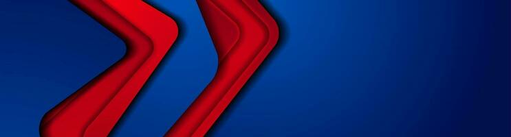 Dark blue red abstract tech corporate banner design vector