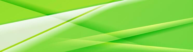 Bright green glossy stripes abstract banner design vector