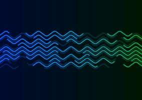 Futuristic technology background with neon lines vector