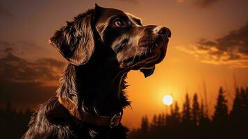 Silhouette of a canine photo