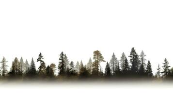 HD Treeline on White Background. silhouette concept photo