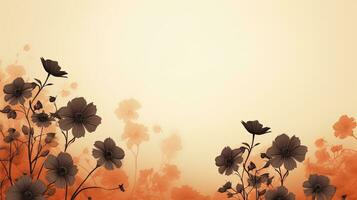 Floral background with a timeless charm. silhouette concept photo