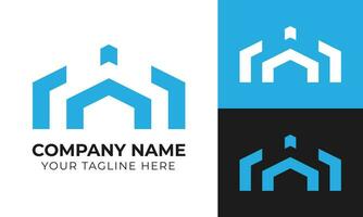 creativo moderno mínimo real inmuebles hogar logo diseño modelo gratis vector