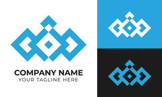 Creative modern minimal abstract business logo design template Free Vector