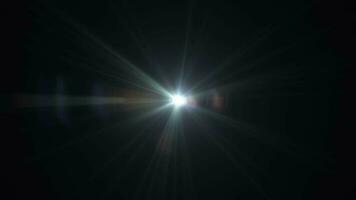 Loop abstract center multicolored glow star optical lens flare video