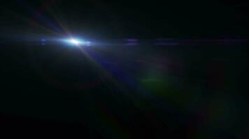 Abstract multicolored glow star optical lens flare shine light video