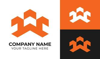 Creative modern minimal abstract business logo design template Free Vector