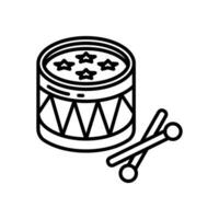 Drum icon in vector. Illustration vector