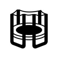 Trampoline icon in vector. Illustration vector