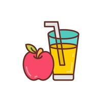 manzana jugo icono en vector. ilustración vector