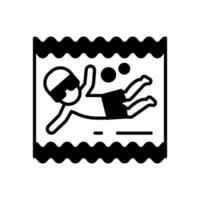 Swimming icon in vector. Illustration vector