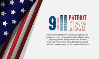 Patriot Day Template with copy space area vector