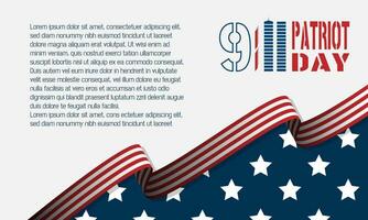 Patriot Day Template with copy space area vector