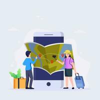 Planning of travel and tourism. vector