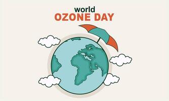 Hand drawn world ozone day background vector