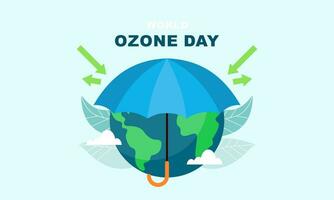 mano dibujado mundo ozono día antecedentes vector