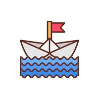 Paper Boat icon in vector. Illustration vector