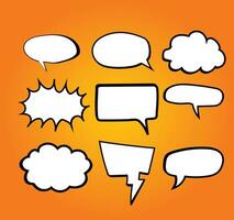 pack of comic speech bubble vector