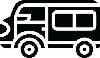 Bus transportation symbol icon vector image. Illustration of the silhouette bus transport public travel design image. EPS 10