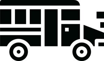 Bus transportation symbol icon vector image. Illustration of the silhouette bus transport public travel design image. EPS 10