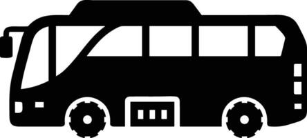 Bus transportation symbol icon vector image. Illustration of the silhouette bus transport public travel design image. EPS 10