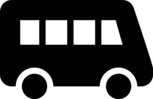 Bus transportation symbol icon vector image. Illustration of the silhouette bus transport public travel design image. EPS 10