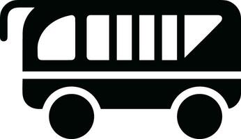 Bus transportation symbol icon vector image. Illustration of the silhouette bus transport public travel design image. EPS 10