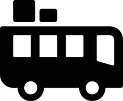 Bus transportation symbol icon vector image. Illustration of the silhouette bus transport public travel design image. EPS 10