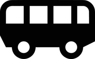 Bus transportation symbol icon vector image. Illustration of the silhouette bus transport public travel design image. EPS 10