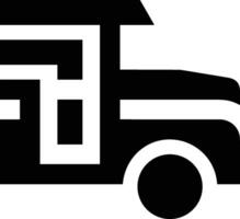 Bus transportation symbol icon vector image. Illustration of the silhouette bus transport public travel design image. EPS 10