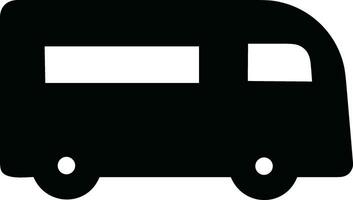 Bus transportation symbol icon vector image. Illustration of the silhouette bus transport public travel design image. EPS 10