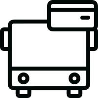 Bus transportation symbol icon vector image. Illustration of the silhouette bus transport public travel design image. EPS 10