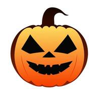 Halloween symbol, scary pumpkin face with evil smile. Jack o lantern icon. vector