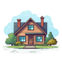 Cute House Illustration png