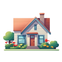 Cute House Illustration png