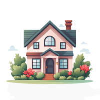 Cute House Illustration png