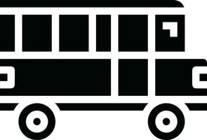 Bus transportation symbol icon vector image. Illustration of the silhouette bus transport public travel design image. EPS 10