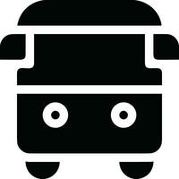 Bus transportation symbol icon vector image. Illustration of the silhouette bus transport public travel design image. EPS 10
