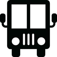 Bus transportation symbol icon vector image. Illustration of the silhouette bus transport public travel design image. EPS 10