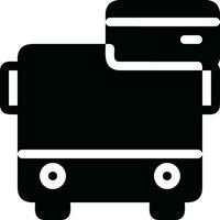 Bus transportation symbol icon vector image. Illustration of the silhouette bus transport public travel design image. EPS 10