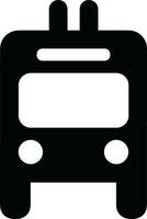 Bus transportation symbol icon vector image. Illustration of the silhouette bus transport public travel design image. EPS 10