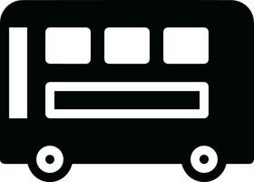 Bus transportation symbol icon vector image. Illustration of the silhouette bus transport public travel design image. EPS 10