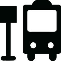 Bus transportation symbol icon vector image. Illustration of the silhouette bus transport public travel design image. EPS 10