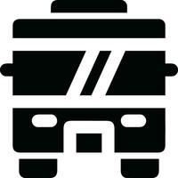 Bus transportation symbol icon vector image. Illustration of the silhouette bus transport public travel design image. EPS 10