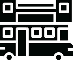 Bus transportation symbol icon vector image. Illustration of the silhouette bus transport public travel design image. EPS 10